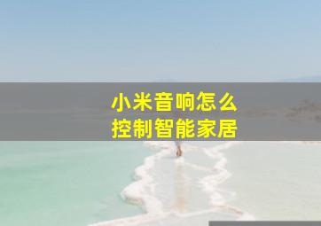 小米音响怎么控制智能家居