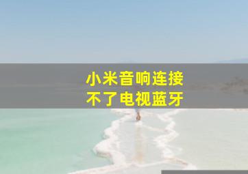 小米音响连接不了电视蓝牙