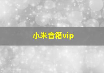 小米音箱vip