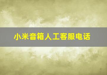 小米音箱人工客服电话