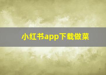 小红书app下载做菜