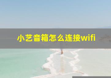 小艺音箱怎么连接wifi