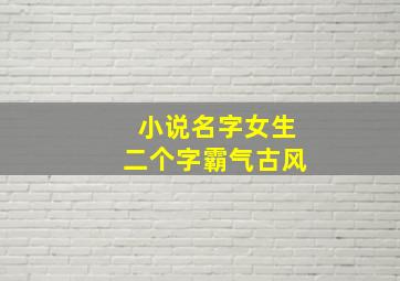 小说名字女生二个字霸气古风