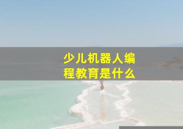 少儿机器人编程教育是什么