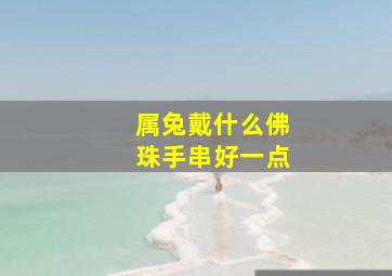 属兔戴什么佛珠手串好一点