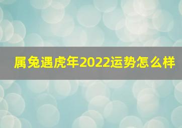 属兔遇虎年2022运势怎么样