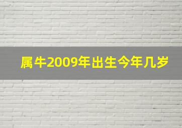 属牛2009年出生今年几岁