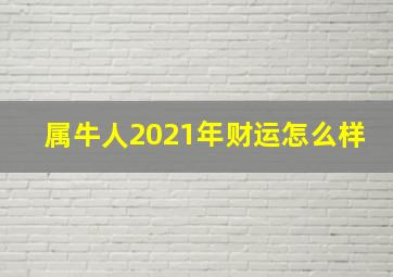 属牛人2021年财运怎么样