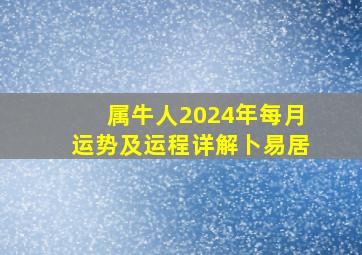 属牛人2024年每月运势及运程详解卜易居