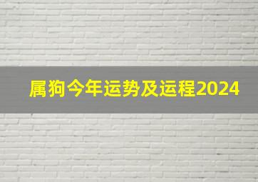 属狗今年运势及运程2024