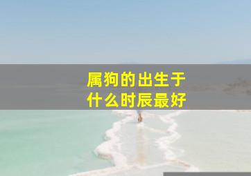 属狗的出生于什么时辰最好