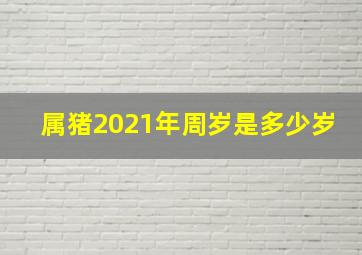 属猪2021年周岁是多少岁