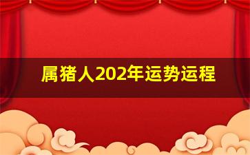 属猪人202年运势运程