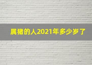 属猪的人2021年多少岁了