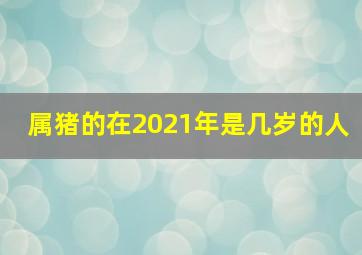 属猪的在2021年是几岁的人