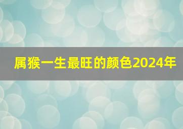 属猴一生最旺的颜色2024年