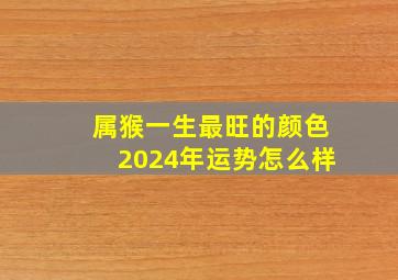 属猴一生最旺的颜色2024年运势怎么样