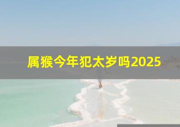 属猴今年犯太岁吗2025