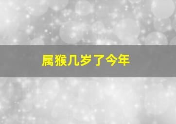 属猴几岁了今年