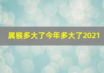 属猴多大了今年多大了2021