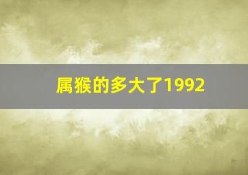 属猴的多大了1992