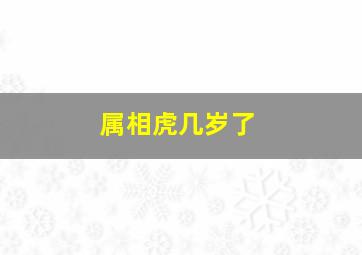 属相虎几岁了