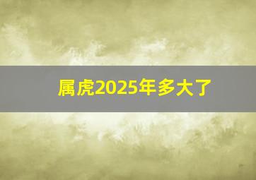 属虎2025年多大了