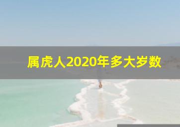 属虎人2020年多大岁数