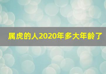 属虎的人2020年多大年龄了