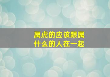 属虎的应该跟属什么的人在一起