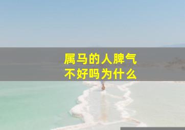 属马的人脾气不好吗为什么