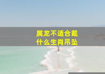 属龙不适合戴什么生肖吊坠