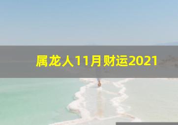 属龙人11月财运2021