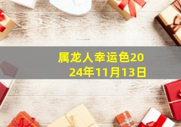 属龙人幸运色2024年11月13日