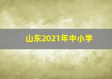 山东2021年中小学