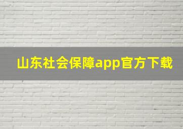 山东社会保障app官方下载