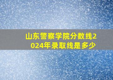 山东警察学院分数线2024年录取线是多少