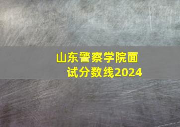 山东警察学院面试分数线2024