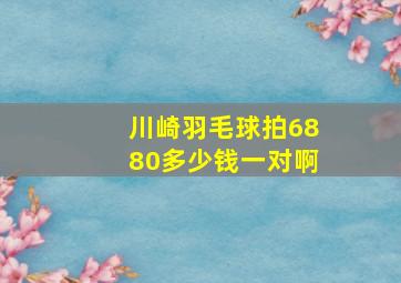 川崎羽毛球拍6880多少钱一对啊