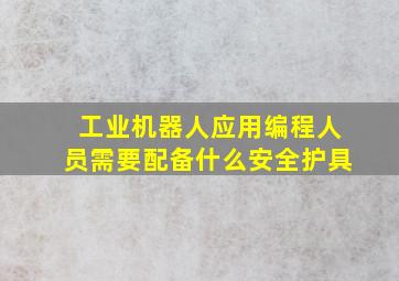 工业机器人应用编程人员需要配备什么安全护具