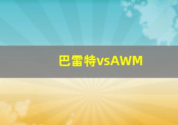 巴雷特vsAWM