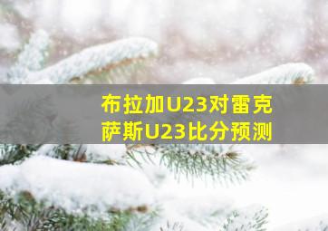 布拉加U23对雷克萨斯U23比分预测