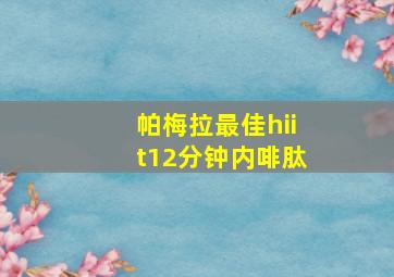 帕梅拉最佳hiit12分钟内啡肽