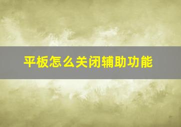 平板怎么关闭辅助功能