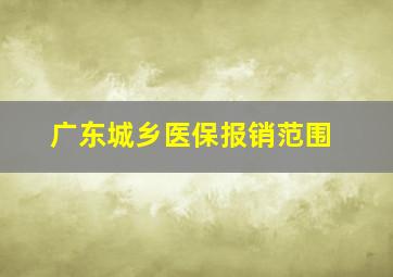 广东城乡医保报销范围