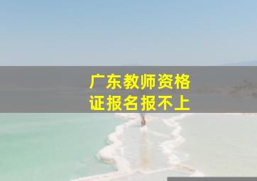 广东教师资格证报名报不上