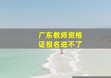 广东教师资格证报名进不了