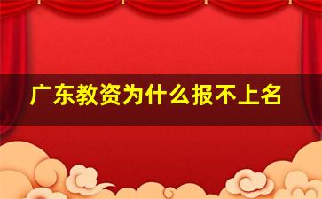 广东教资为什么报不上名