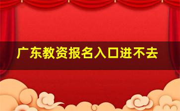 广东教资报名入口进不去