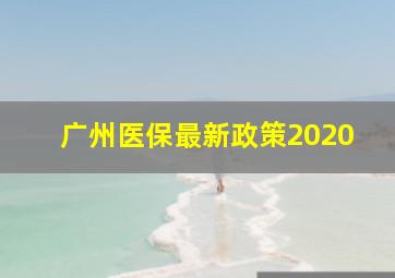 广州医保最新政策2020